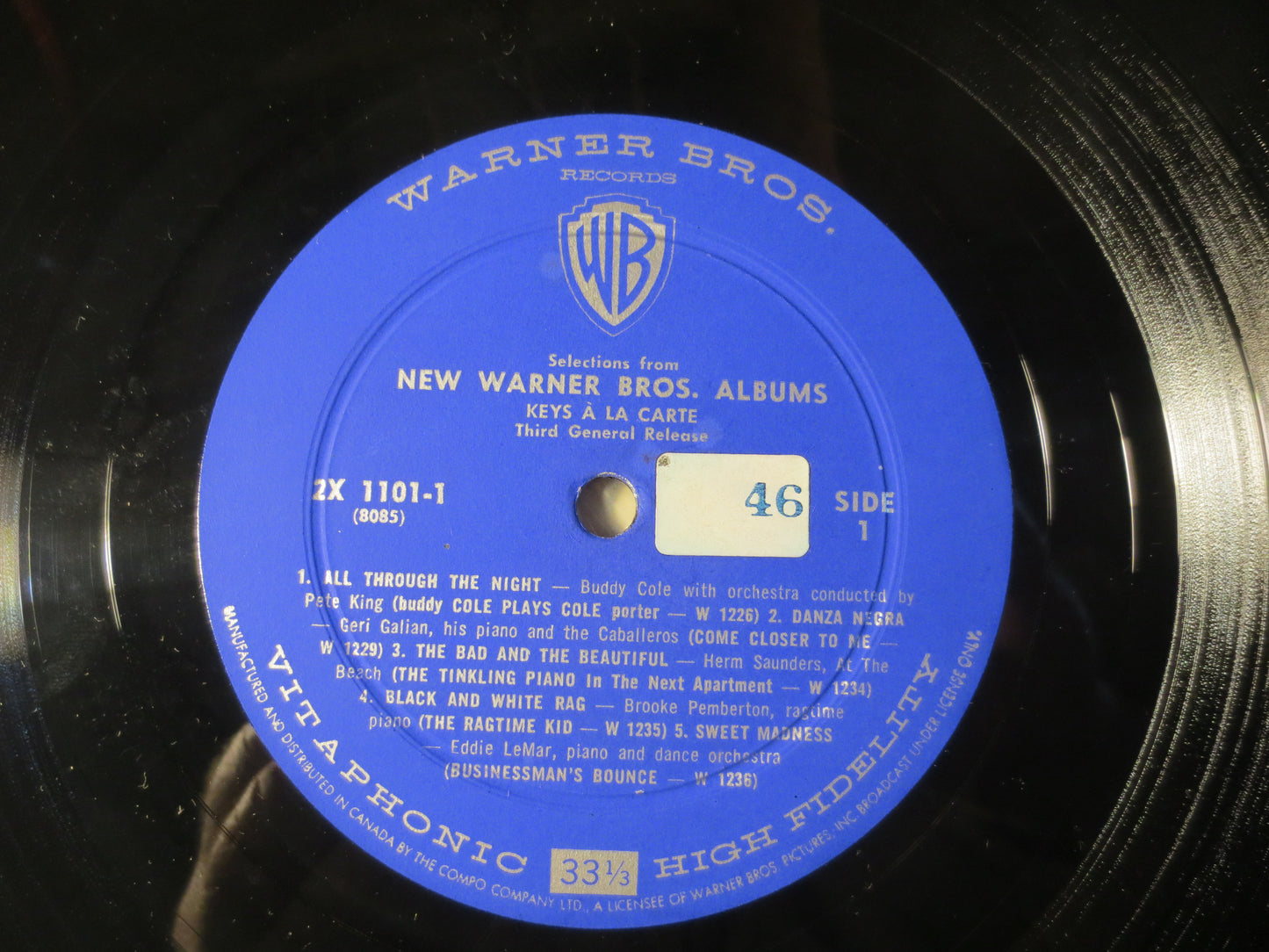 KEYS A LA CARTE, Warner Brothers Sample Records, Jazz record, Jazz Vinyl, Vintage Vinyl, Record Vinyl, Record, Vinyl Record