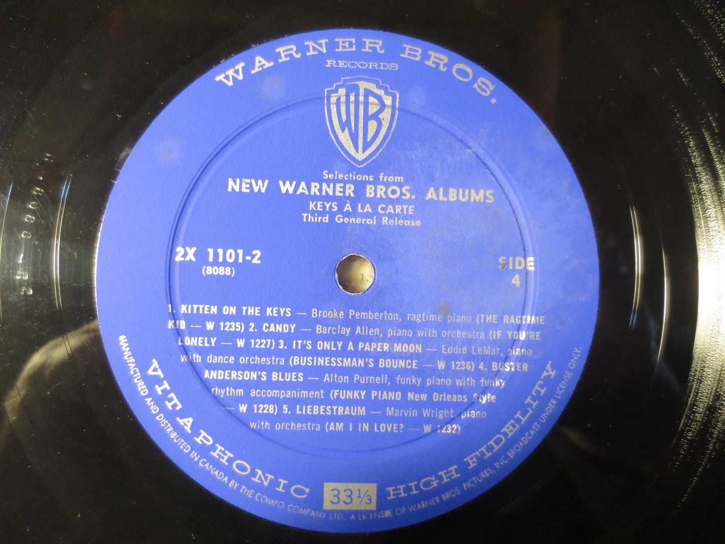 KEYS A LA CARTE, Warner Brothers Sample Records, Jazz record, Jazz Vinyl, Vintage Vinyl, Record Vinyl, Record, Vinyl Record