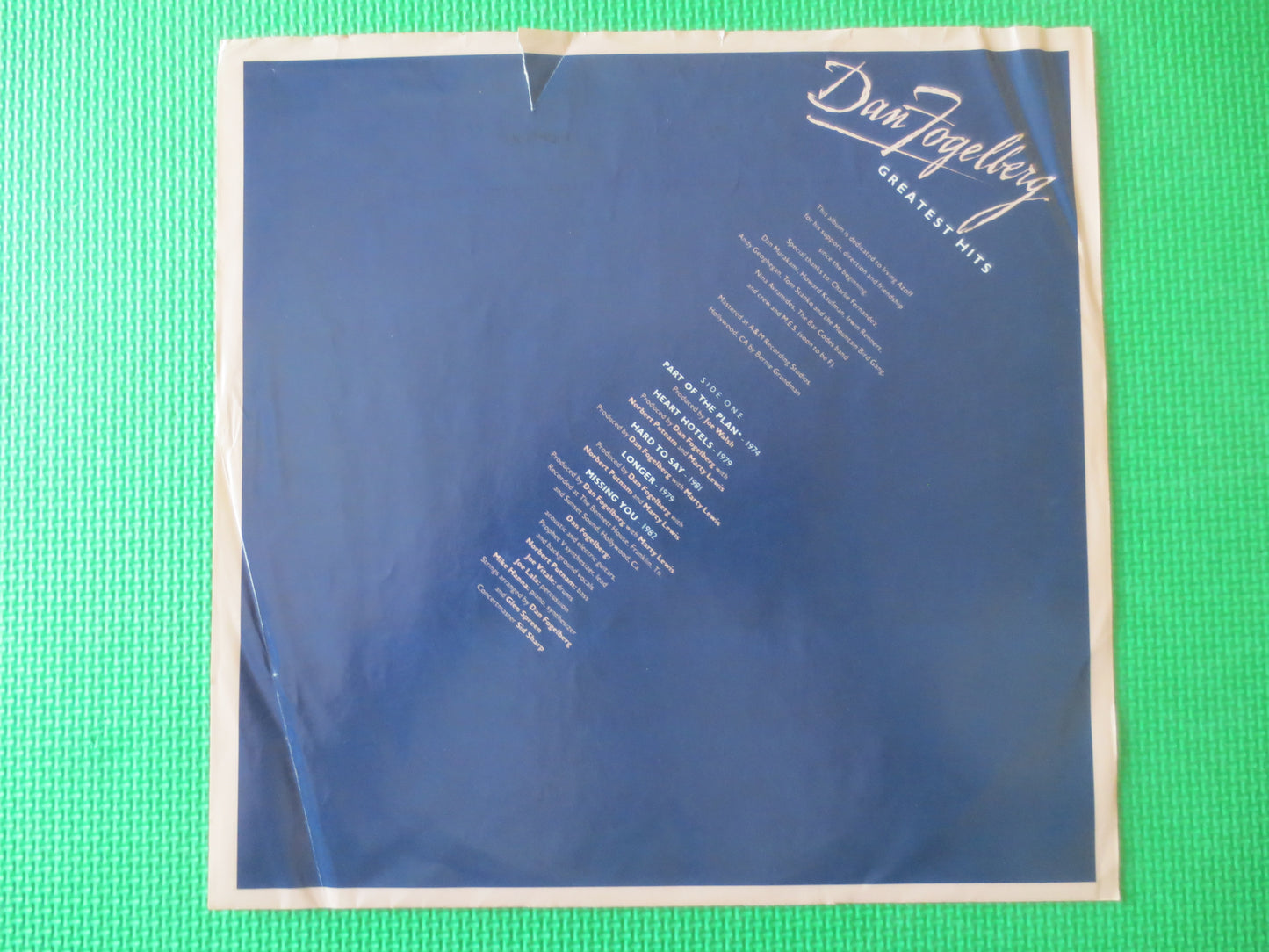 DAN FOGELBERG, GREATEST Hits, Dan Fogelberg Album, Folk Records, Dan Fogelberg Lp, Folk Music Lp, Folk Music, 1982 Records