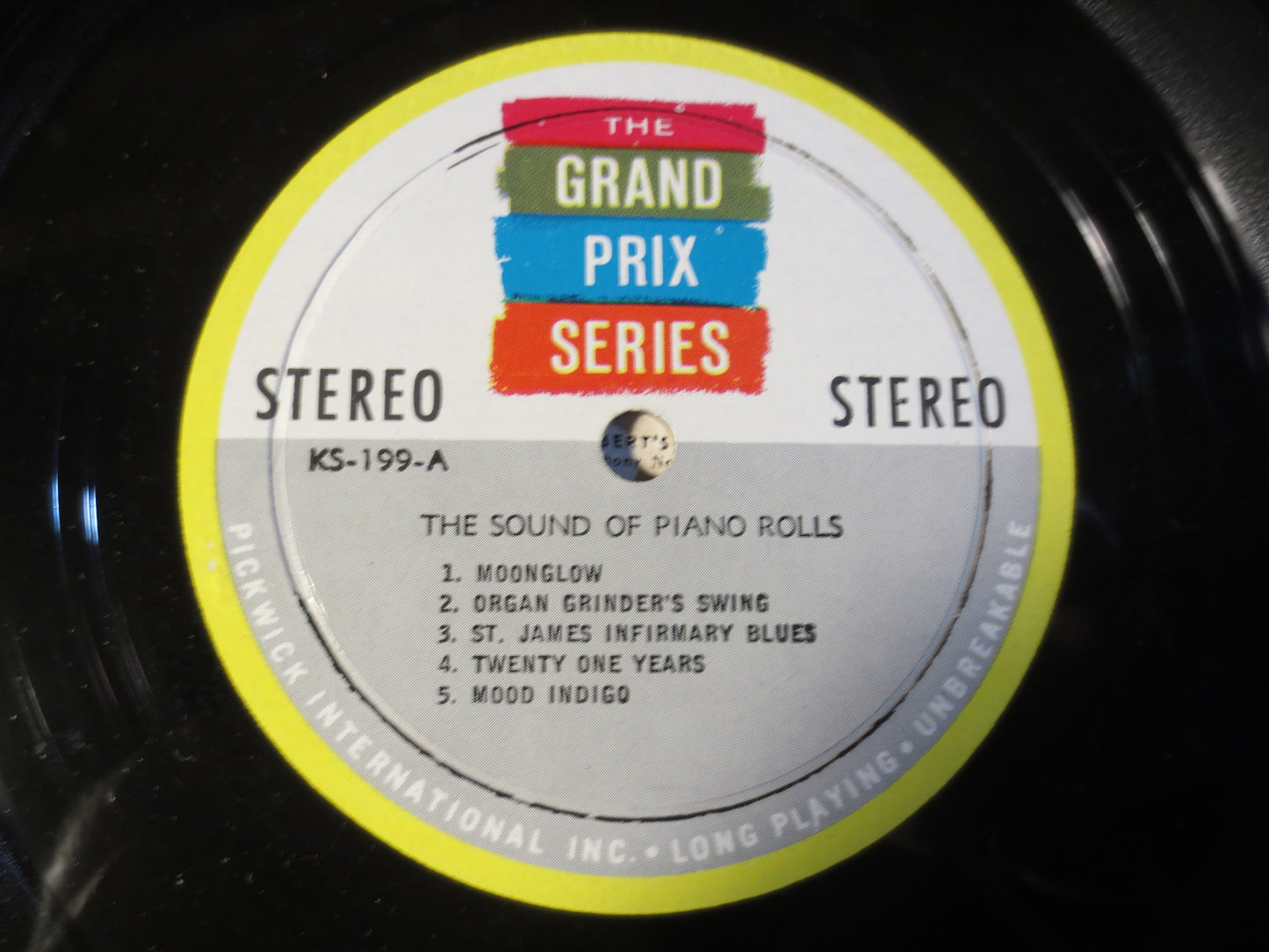 The SOUNDS of PIANO ROLLS, Ragtime Records, Honky Tonk Records, Vintage Vinyl, Record Vinyl, Vinyl Record, Lp, 1963 Records