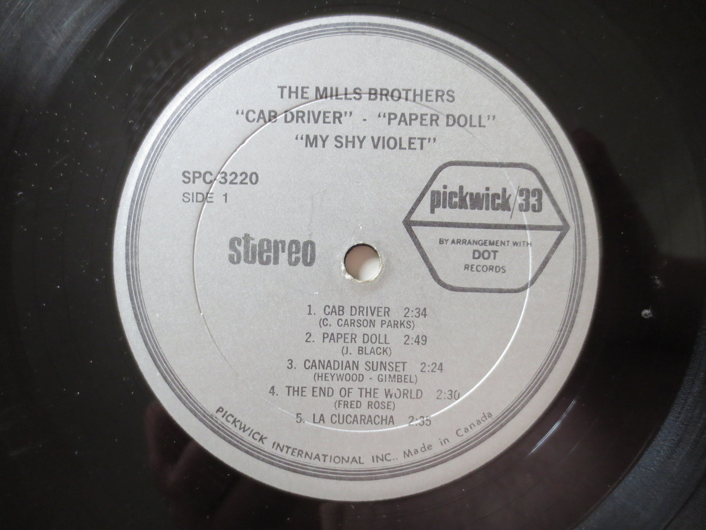 The MILLS BROTHERS, Paper Doll, Jazz Records, Vintage Vinyl, Jazz Album, Record Vinyl, Records, Vinyl Records, 1969 Records