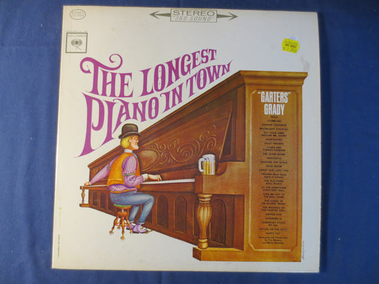 GARTERS GRADY, The LONGEST Piano in Town, Ragtime Records, Honky Tonk Records, Vintage Vinyl, Vinyl Record, 1963 Records
