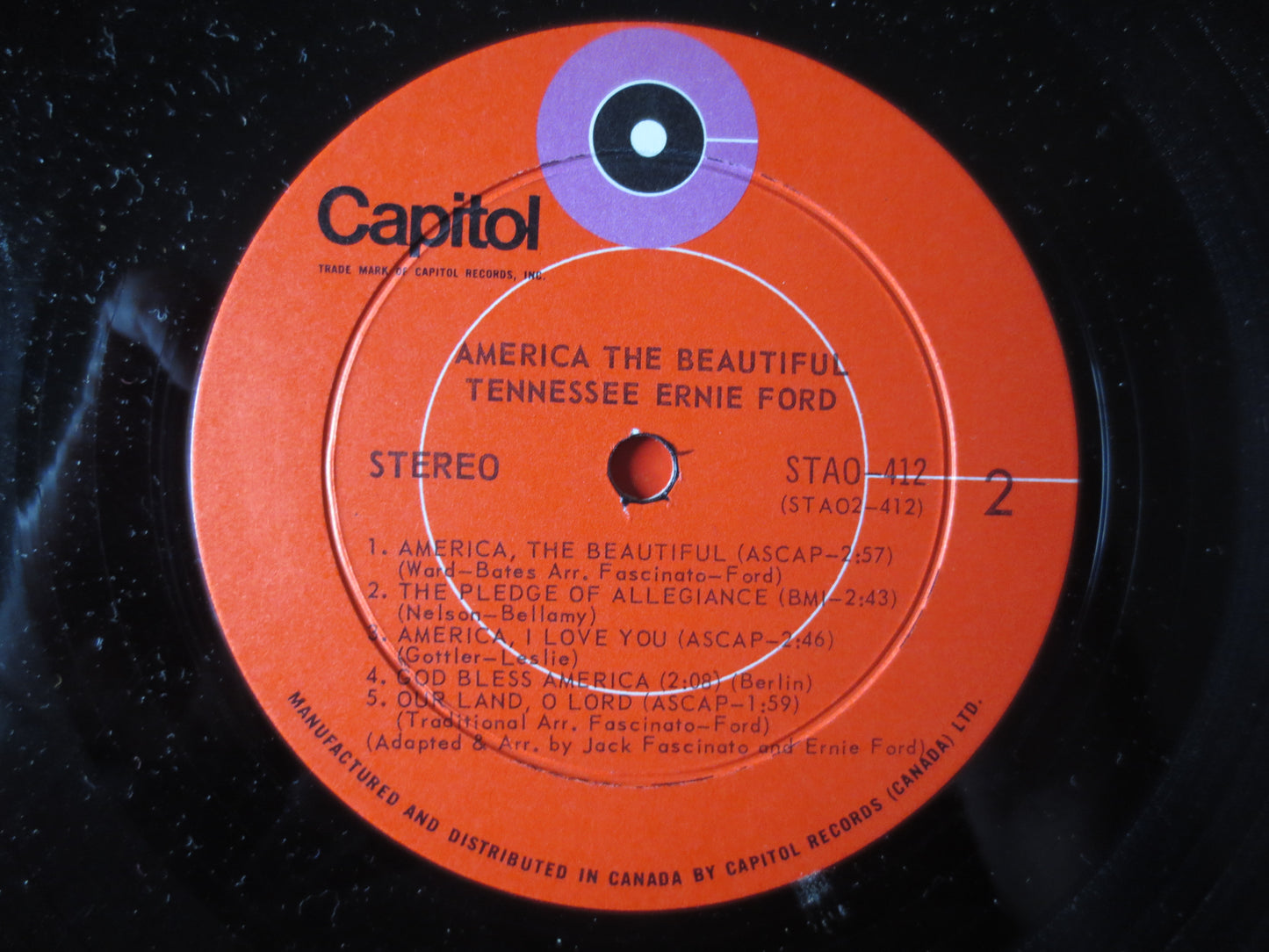 TENNESSEE ERNIE FORD, America the Beautiful, Vintage Album, 1970 Record, Vinyl Lp