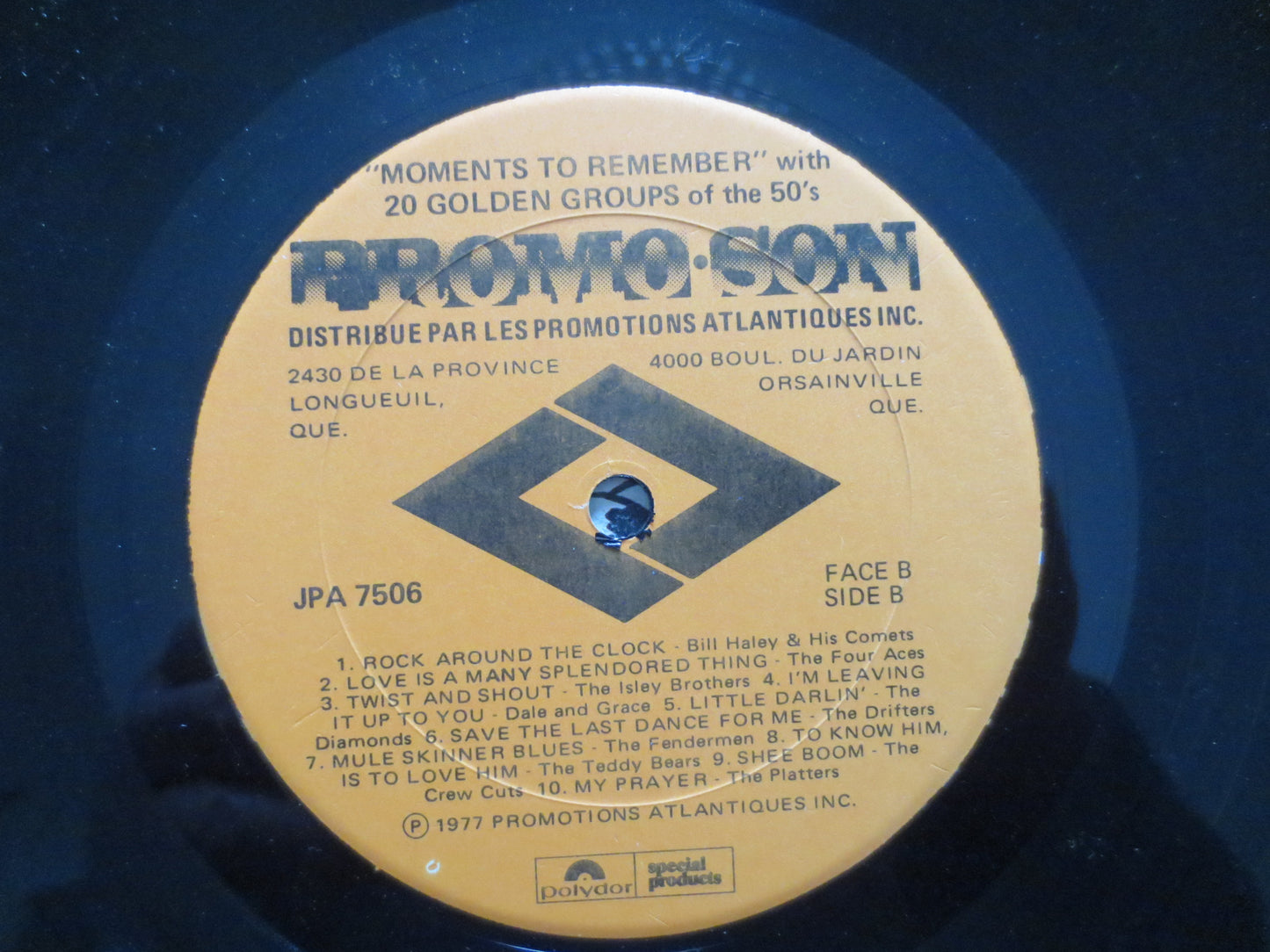 MOMENTS to REMEMBER, Four Lads Lp, The Drifters Lp, Bill Haley Lp, Crew Cuts Lp, Platters Lp, Inkspots Lp, LP, 1977 Records