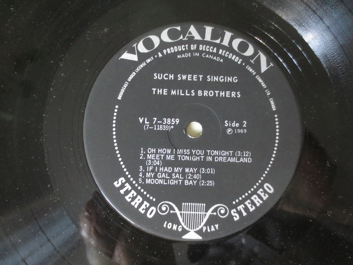 The MILLS BROTHERS, Such SWEET Singin', Mills Brothers Lp, Mills Brothers Album, Jazz Records, Swing Records, 1969 Records