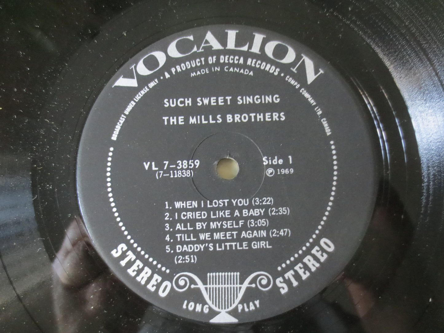 The MILLS BROTHERS, Such SWEET Singin', Mills Brothers Lp, Mills Brothers Album, Jazz Records, Swing Records, 1969 Records