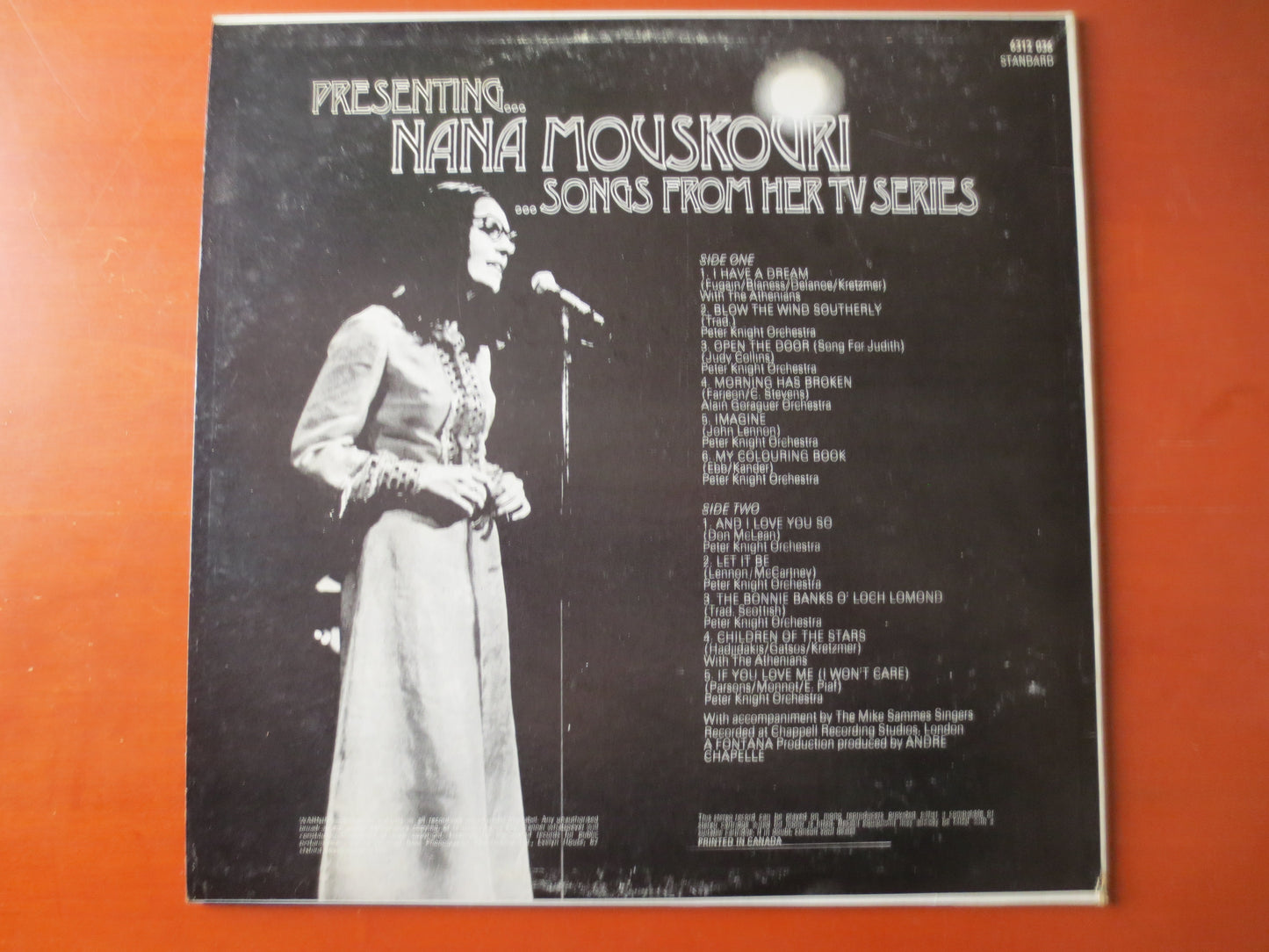 NANA MOUSKOURI, SONGS From Tv, Nana Mouskouri Album, Nana Mouskouri Lp, Classical Records, Classical Albums, 1973 Records