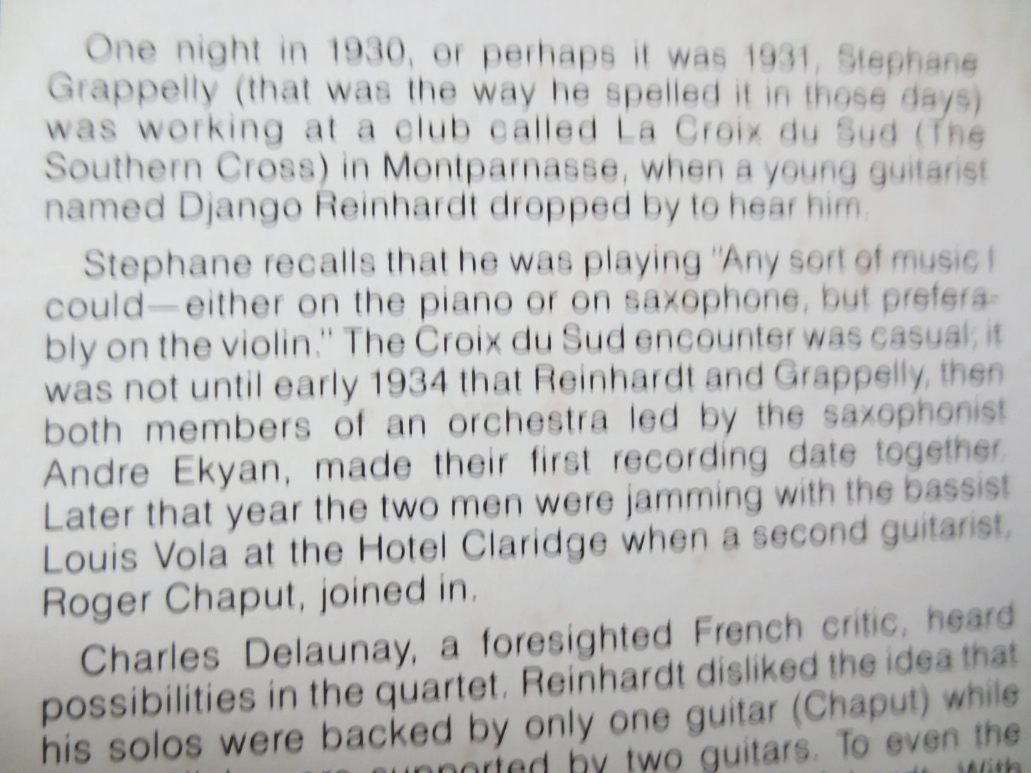 STEPHANE GRAPPELLI, At The WINERY, Classical Records, Classical Album, Vintage Vinyl, Records, Vinyl Record, 1981 Records
