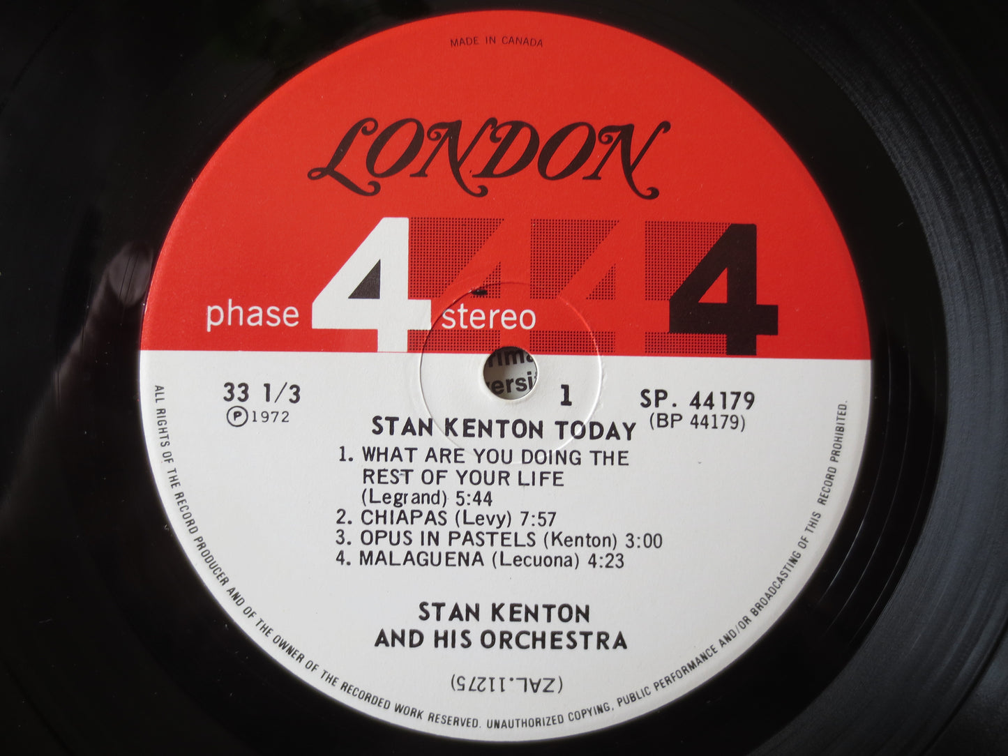 STAN KENTON, TODAY, Stan Kenton Records, Stan Kenton Albums, Stan Kenton Lp, Jazz Lp, Swing lp, Vinyl Lp, Lps, 1972 Records