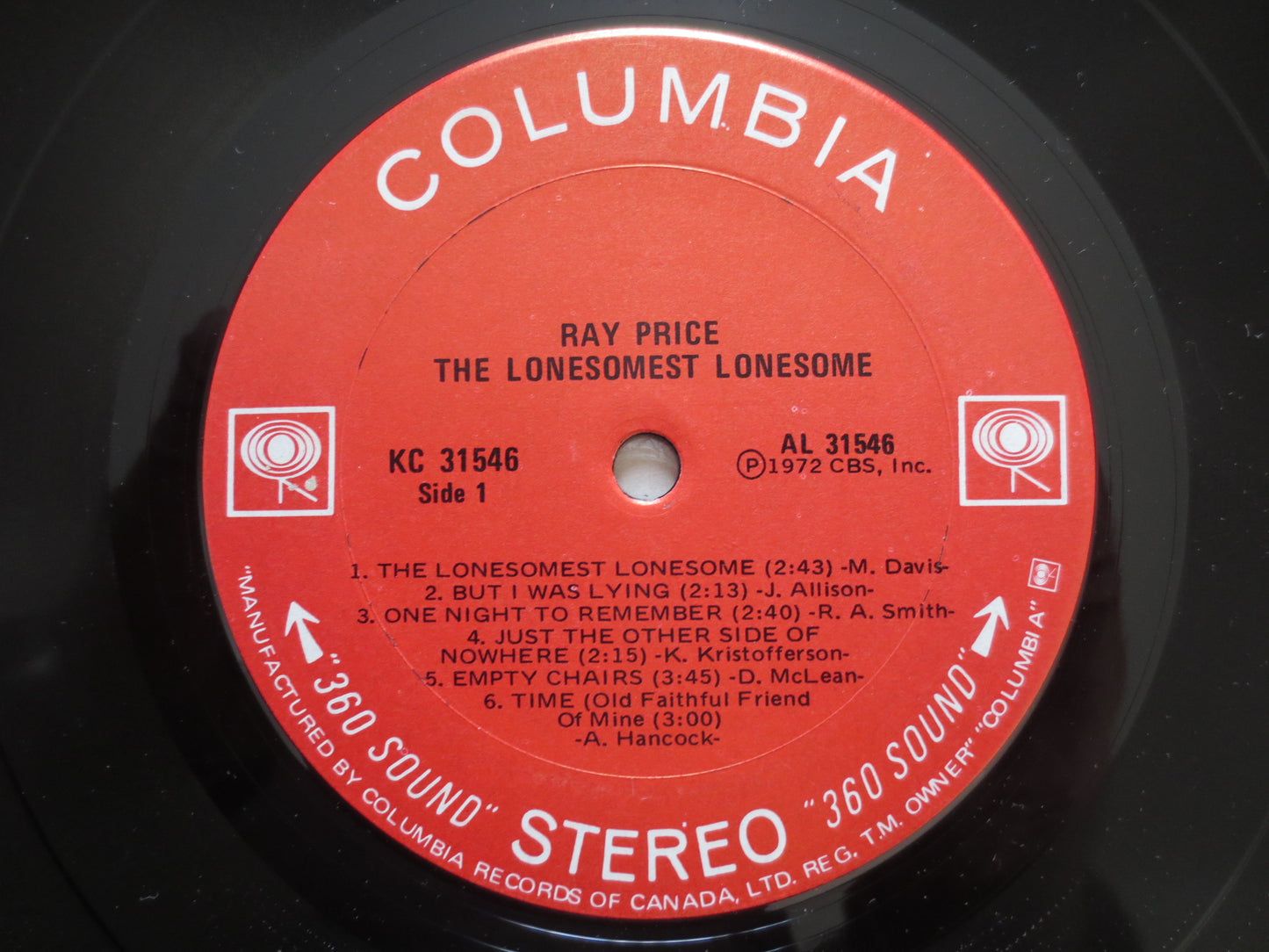 RAY PRICE, The Lonesomest Lonesome, Vintage Album, 1972 Record, Vinyl