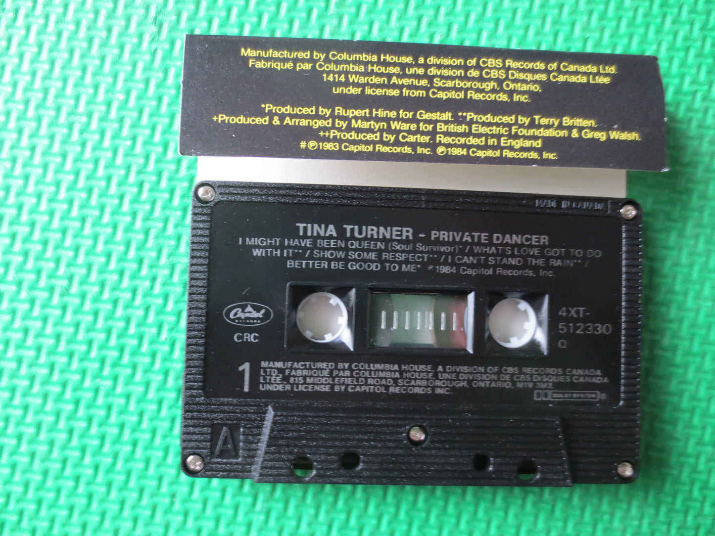 TINA TURNER, Private DANCER, Tina Turner Tape, Tina Turner Album, Tina Turner Cassette, Rock Lp, Tape Cassette, 1984 Cassette