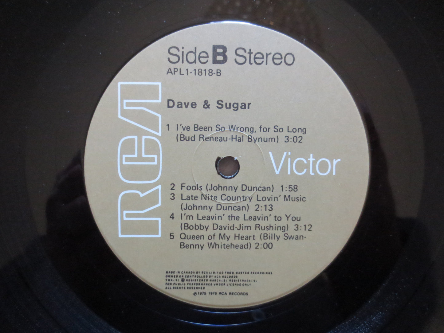DAVE ROWLAND, Dave and SUGAR Album, Vintage Vinyl, Record Vinyl, Records, Vinyl Records, Vinyl Album, 1976 Records
