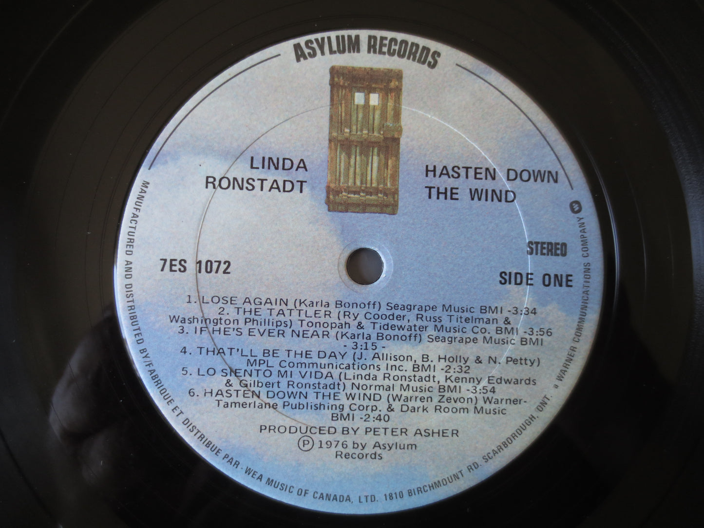 LINDA RONSTADT, HASTEN Down the Wind, Pop Record, Linda Ronstadt Lps, Country Lps, Vinyl Record, Pop Vinyl, 1976 Records