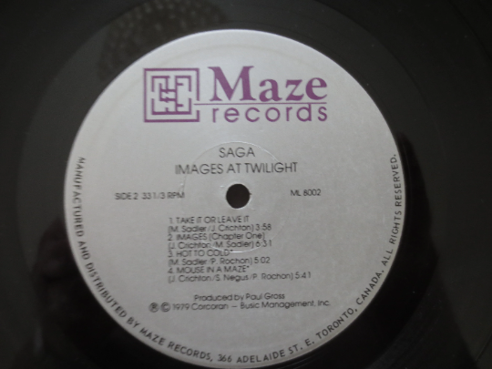 SAGA, Images at Twilight, SAGA Album, SAGA Record, Saga Lp, Saga Vinyl, Vintage Vinyl, Record Vinyl, Records, 1979 Records