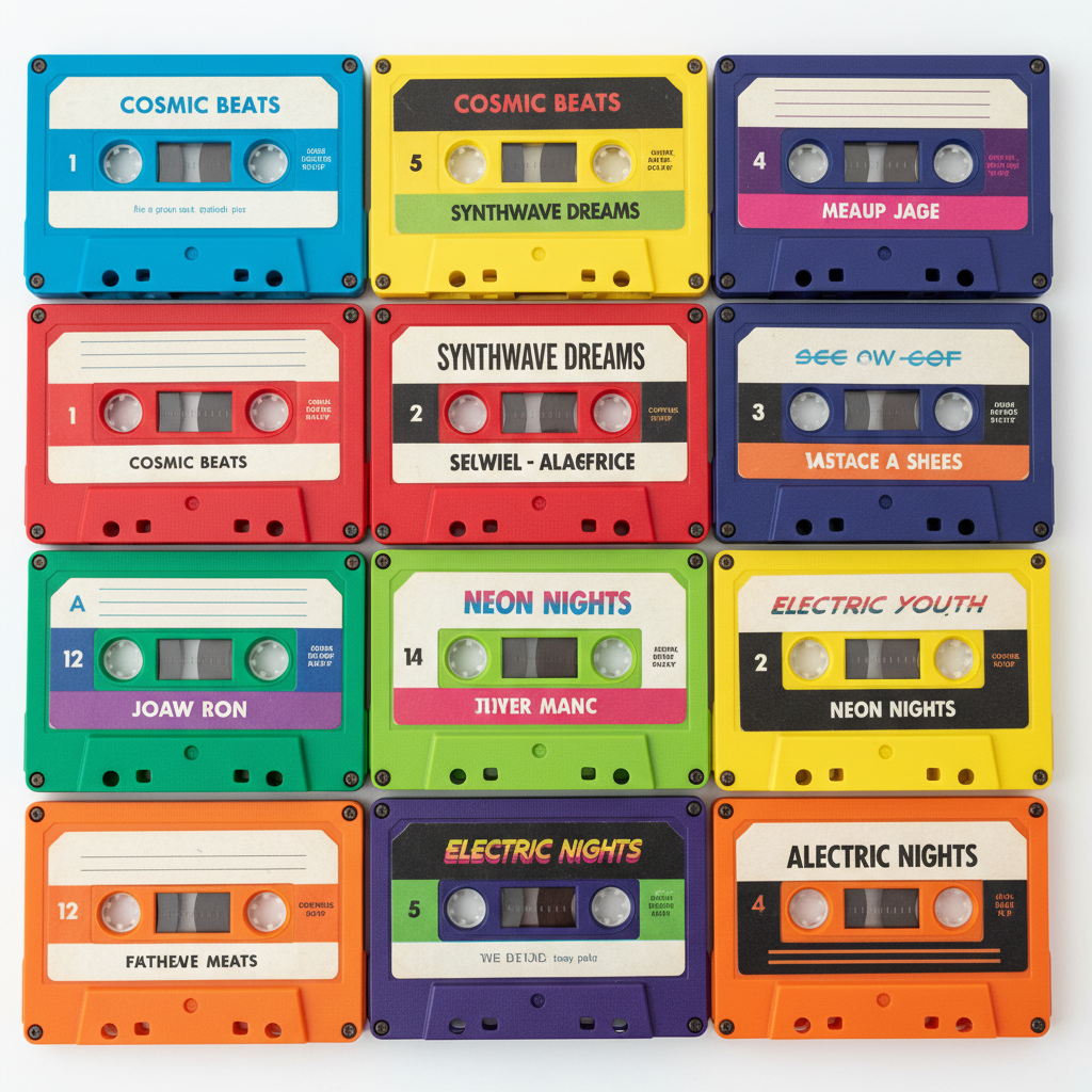 Cassettes on white
