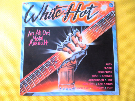 HEAVY METAL, White HOT, Slade Album, Kiss Album, Scorpions Lp, Kick Axe Album, Lee Aaron Album, Vintage Vinyl, 1985 Records
