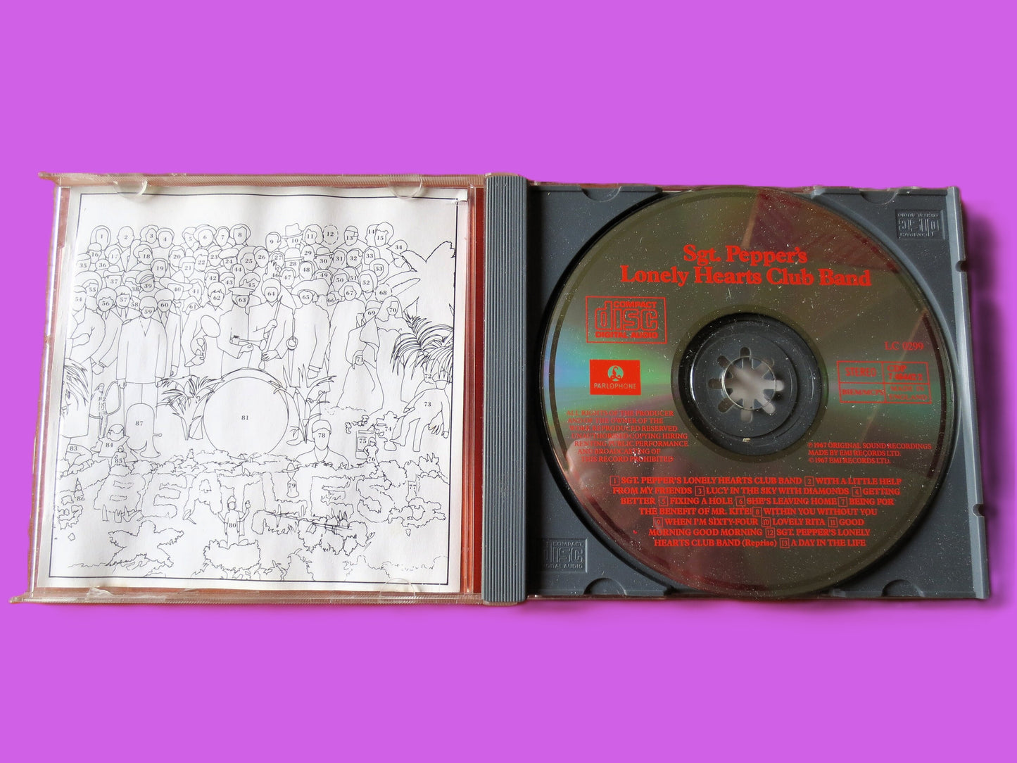 The BEATLES, Sgt PEPPER, The BEATLES Cd, Sgt Pepper Cd, The Beatles Lp, The Beatles Album, John Lennon Cd, 1987 Compact Disc