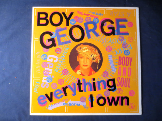 BOY GEORGE, EVERYTHING I Own, Culture Club, Boy George Record, Culture Club Record, Pop Records, Vinyl Albums, 1987 Records