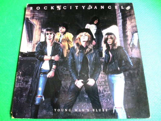 ROCK CITY ANGELS, Young Man's Blues, Rock Records, Rock Albums, Vintage Record, Hard Rock Record, Hard Rock Album, Rock Lp, 1988 Records