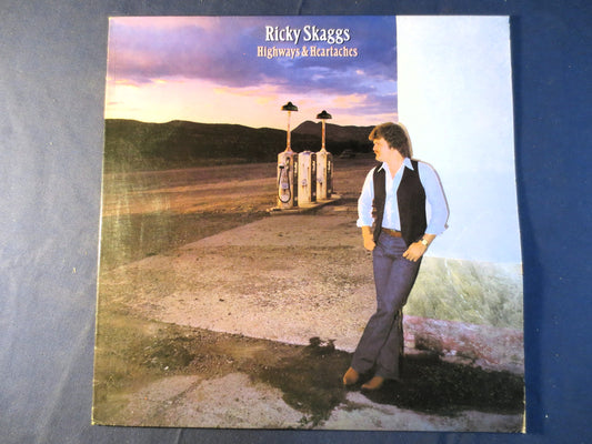RICKY SCAGGS, Highways and Heartaches, Country Records, Vintage Vinyl, Record Vinyl, Vinyl Records, Records, 1982 Records