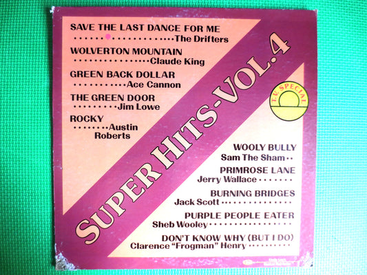 The SUPER Hits, Vol 4, ACE Cannon Records, Austin Roberts Record, Jack Scott Record, Jerry Wallace Record, Jim Lowe Record, 1982 Records