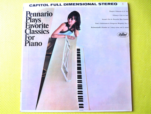 LEONARD PENNARIO, Plays FAVORITES, Classical Records, Classical lps, Piano Records, Jazz Albums, Vinyl Lps, 1959 Records