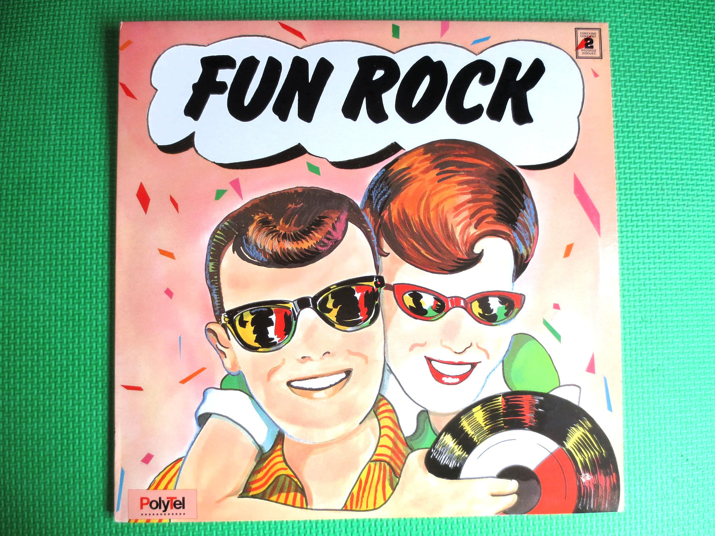 FUN ROCK, FUN Rock Records, Double Albums, Royal Teens Record, The McCoys Record, The Troggs Record, Joe Jones Record, Vinyl Lp, 1988 Record