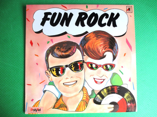 FUN ROCK, FUN Rock Records, Double Albums, Royal Teens Record, The McCoys Record, The Troggs Record, Joe Jones Record, Vinyl Lp, 1988 Record