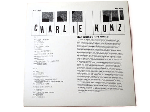 Charlie Kunz – The Songs We Sang (1961) Vinyl LP