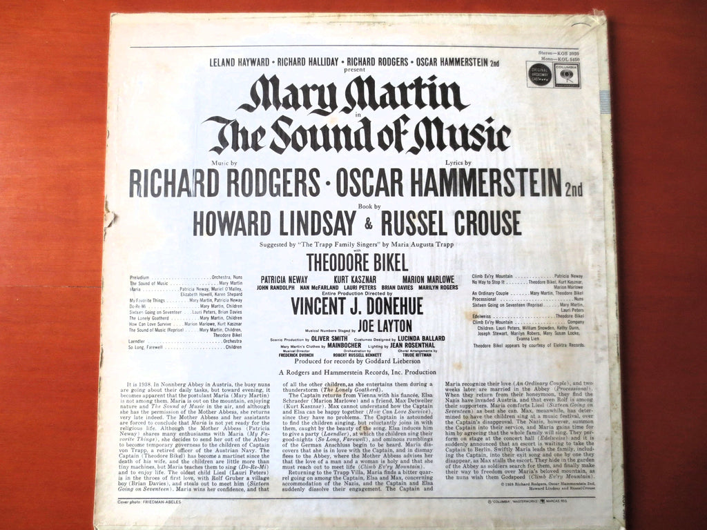 The Sound of Music – Original Broadway Cast featuring Mary Martin (1959) Vinyl LP