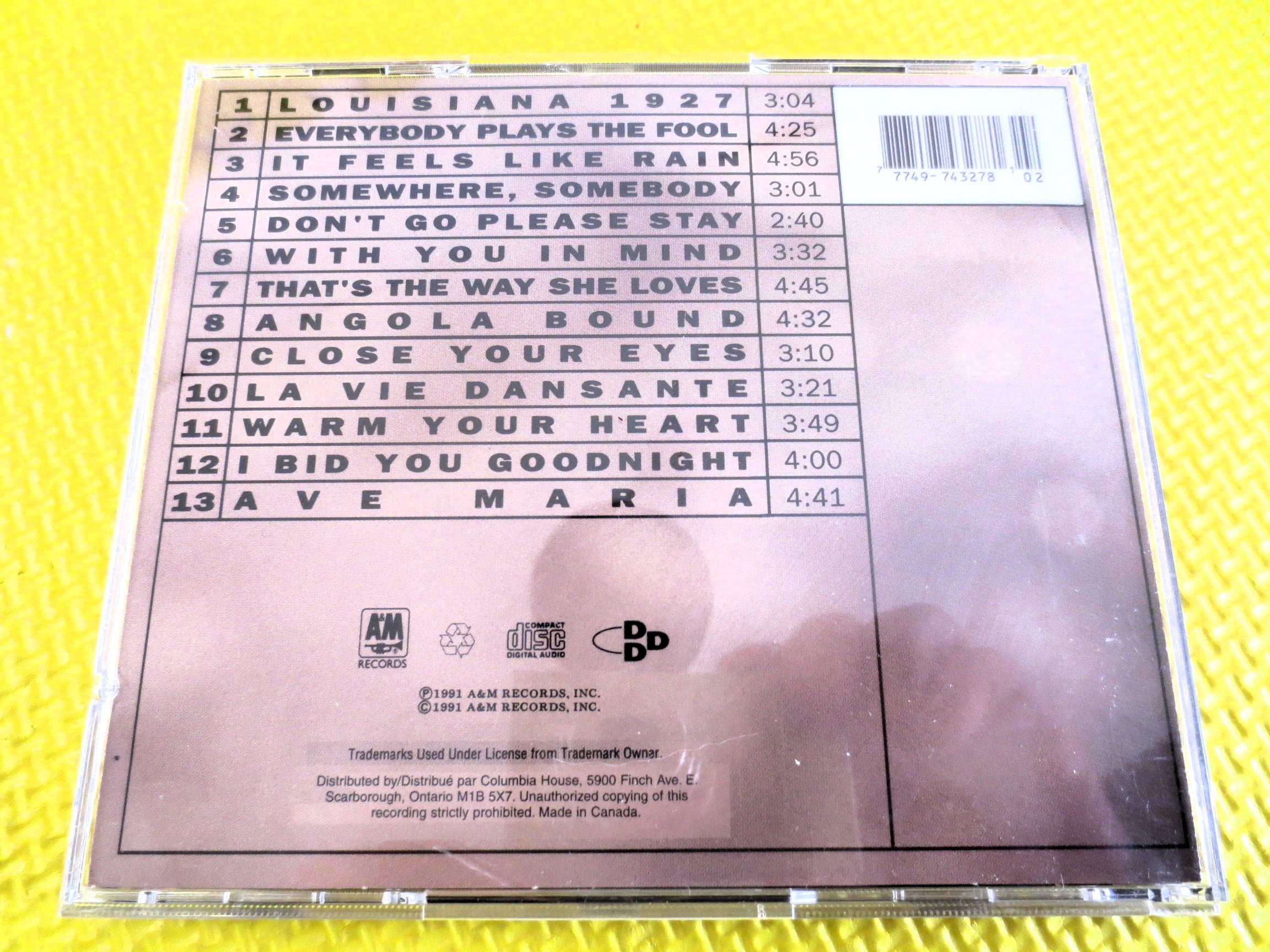 AARON NEVILLE, Warm Your Heart, 1991 Compact Disc, Vintage Cd