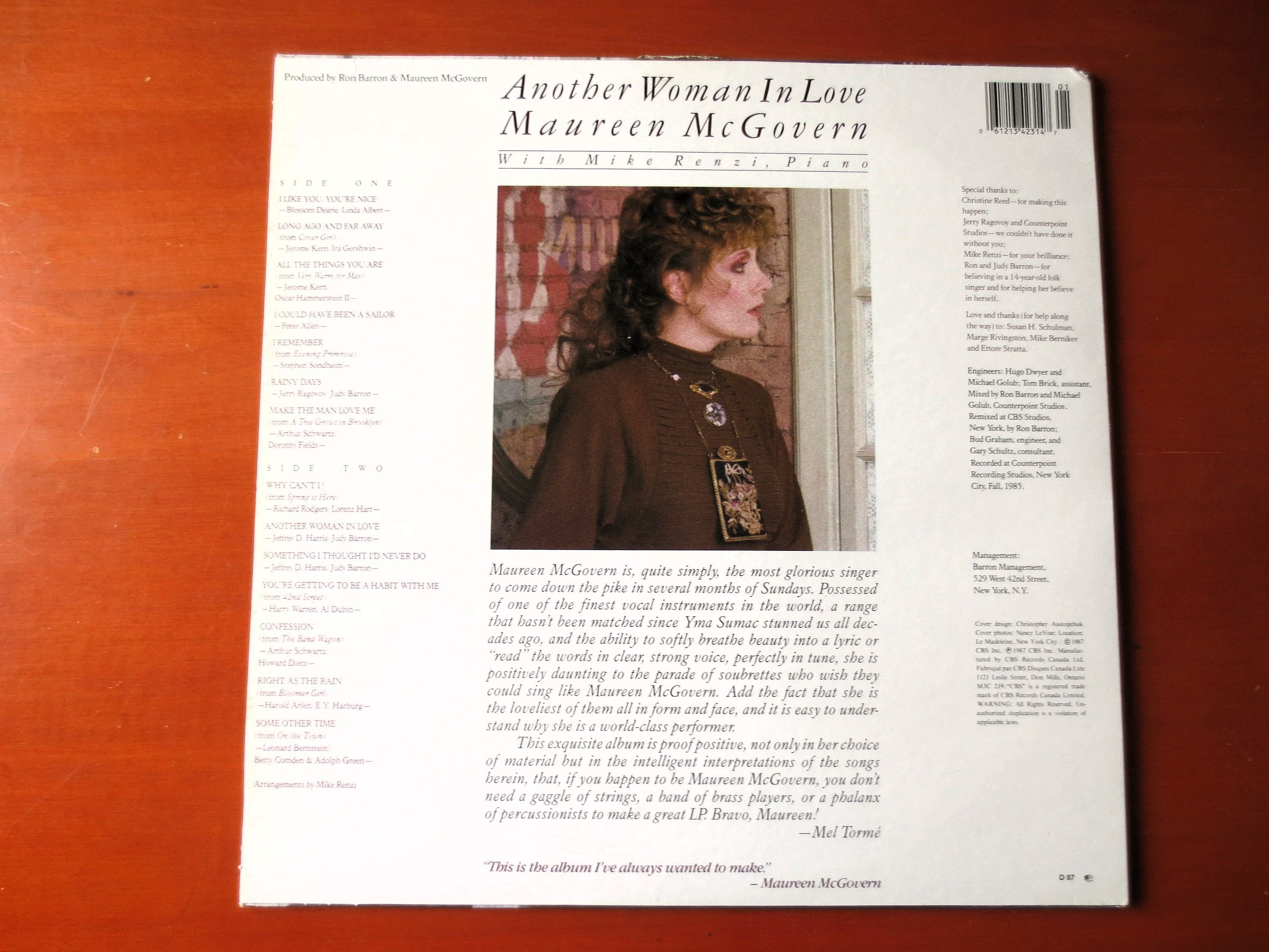 Maureen McGovern – Another Woman in Love (1985) Vinyl LP