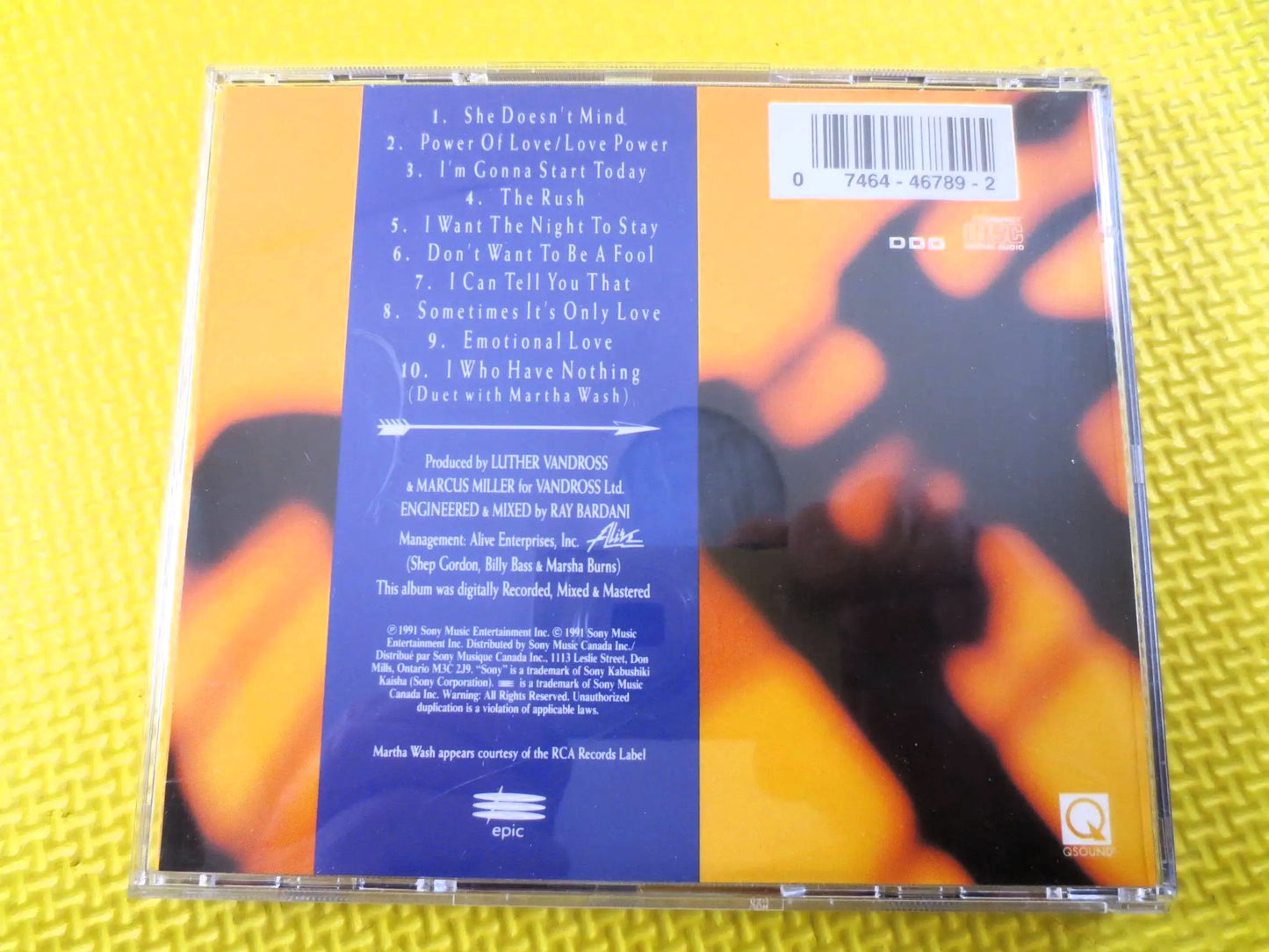 LUTHER VANDROSS, Power of LOVE, Luther Vandross Cd, Luther Vandross Hits, Luther Vandross Song, Blues Cd, Jazz Music Cd , Vintage Cd's, Cds