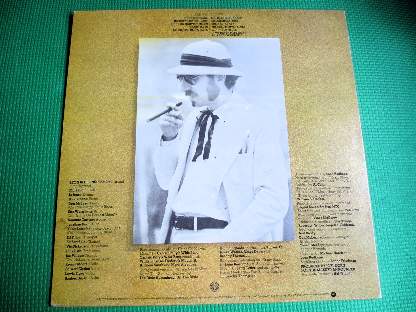 LEON REDBONE, DOUBLE Time, Leon Redbone Record, Leon Redbone Album, Leon Redbone Lp, Delta Blues Album, Delta Blues Record, 1977 Records