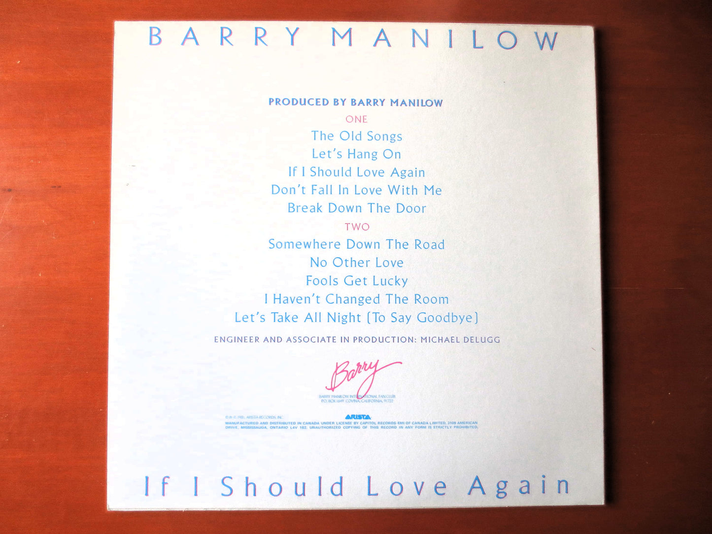 BARRY MANILOW, If I Should LOVE Again, Barry Manilow Album, Barry Manilow Vinyl, Barry Manilow Lp, Vinyl, lps, 1981 Records