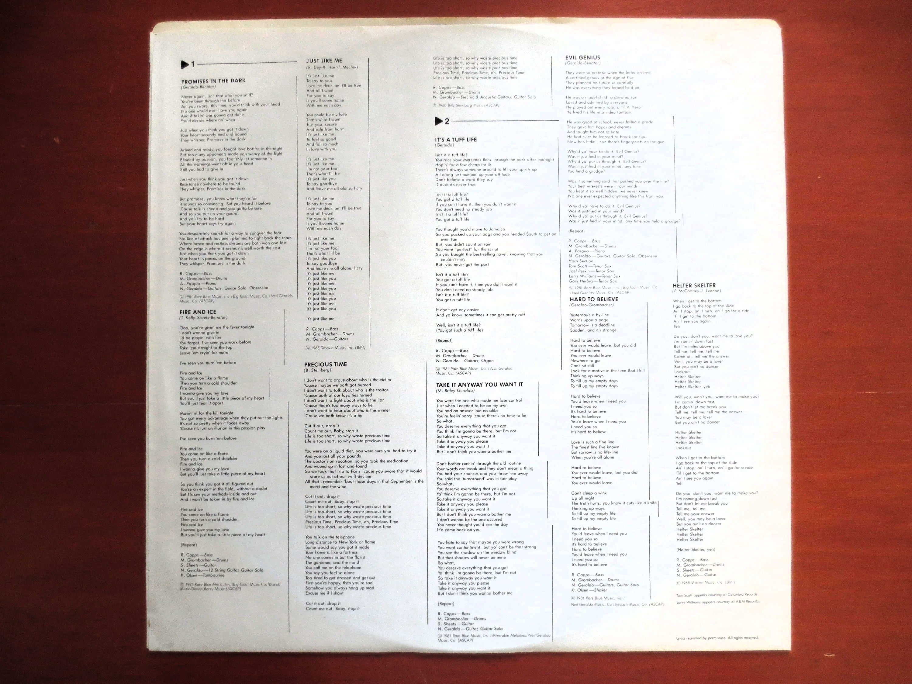 Pat Benatar – Precious Time (1981) Vinyl LP