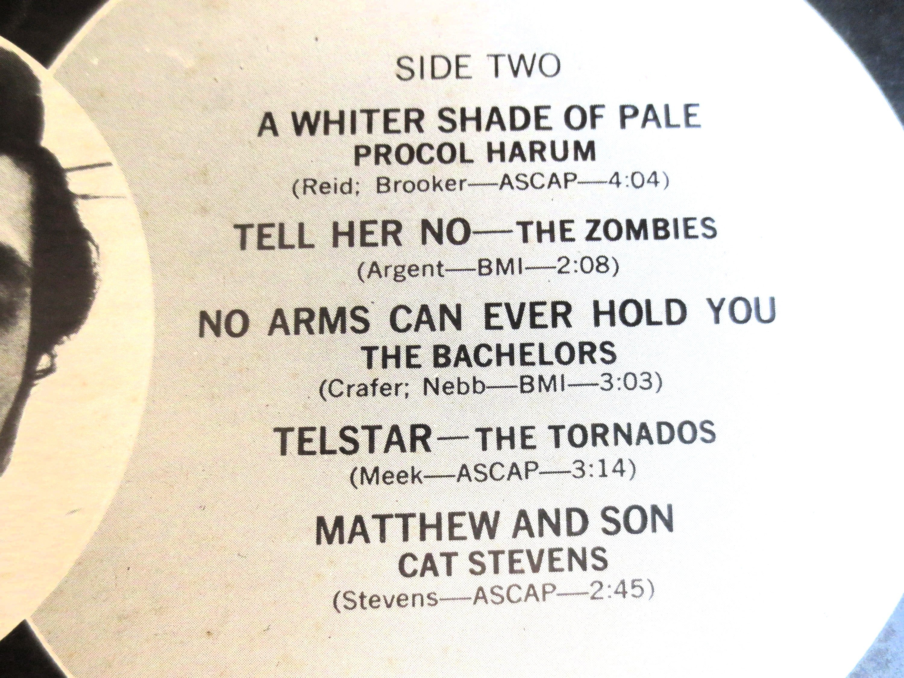 GREATEST HITS from ENGLAND, The Zombies Records, Procol Harum Album, Lulu Records, Marianne Faithful Lp, Cat Stevens Album, Lp, 1967 Records