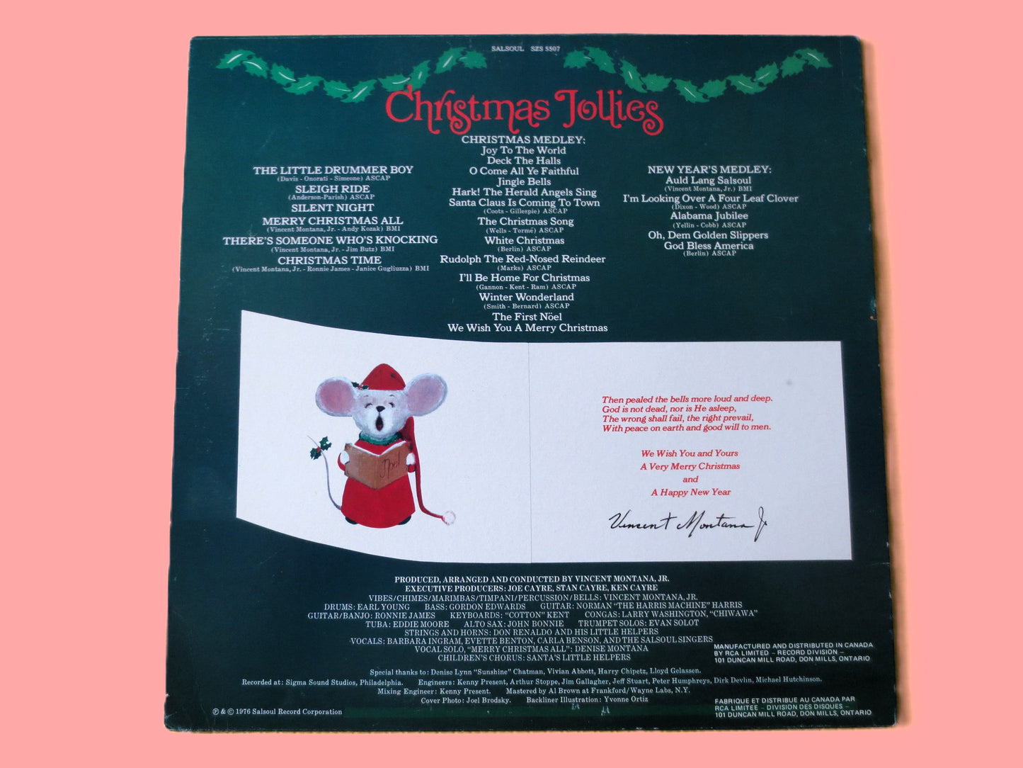 The SALSOUL ORCHESTRA, CHRISTMAS Jollies, 1976 Record, Christmas Music