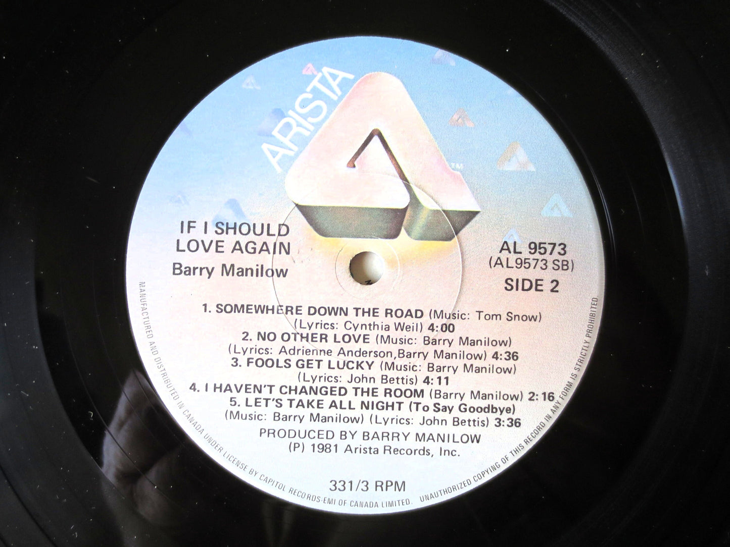 BARRY MANILOW, If I Should LOVE Again, Barry Manilow Album, Barry Manilow Vinyl, Barry Manilow Lp, Vinyl, lps, 1981 Records