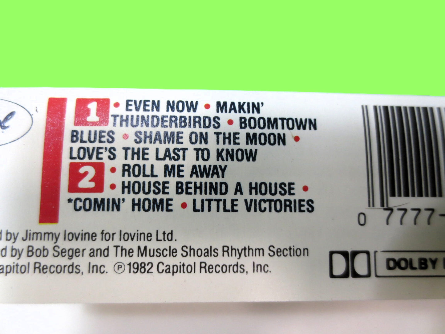 BOB SEGER, The DISTANCE, 1981 Cassette Tape, Vintage Cassette