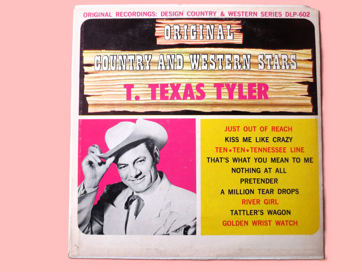 T TEXAS TYLER, Country and Western, T Texas Tyler Album, T Texas Tyler lp, Record, Country Album, Country lps, 1962 Records