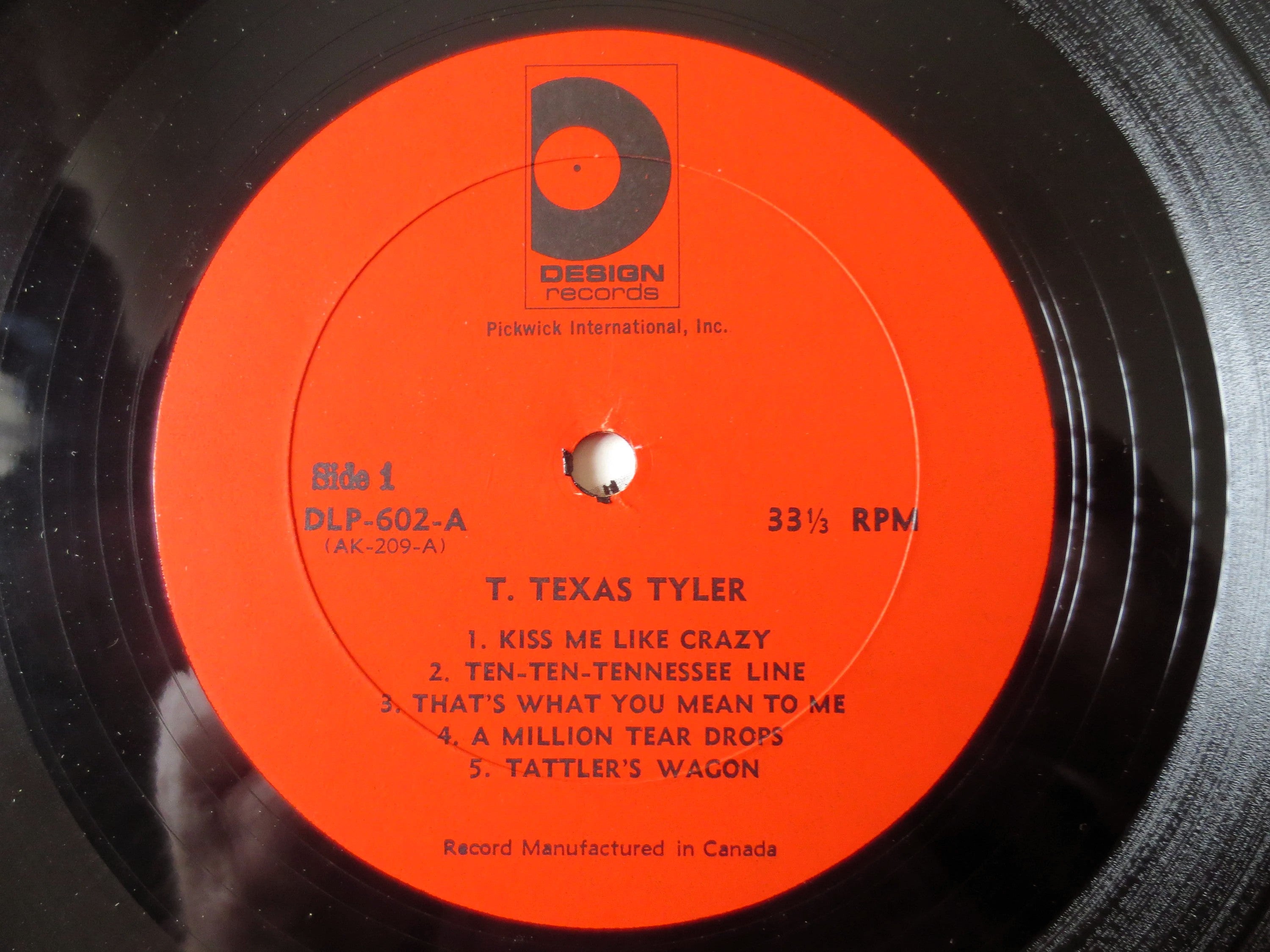 T. Texas Tyler – Original Country and Western (1962) Vinyl LP