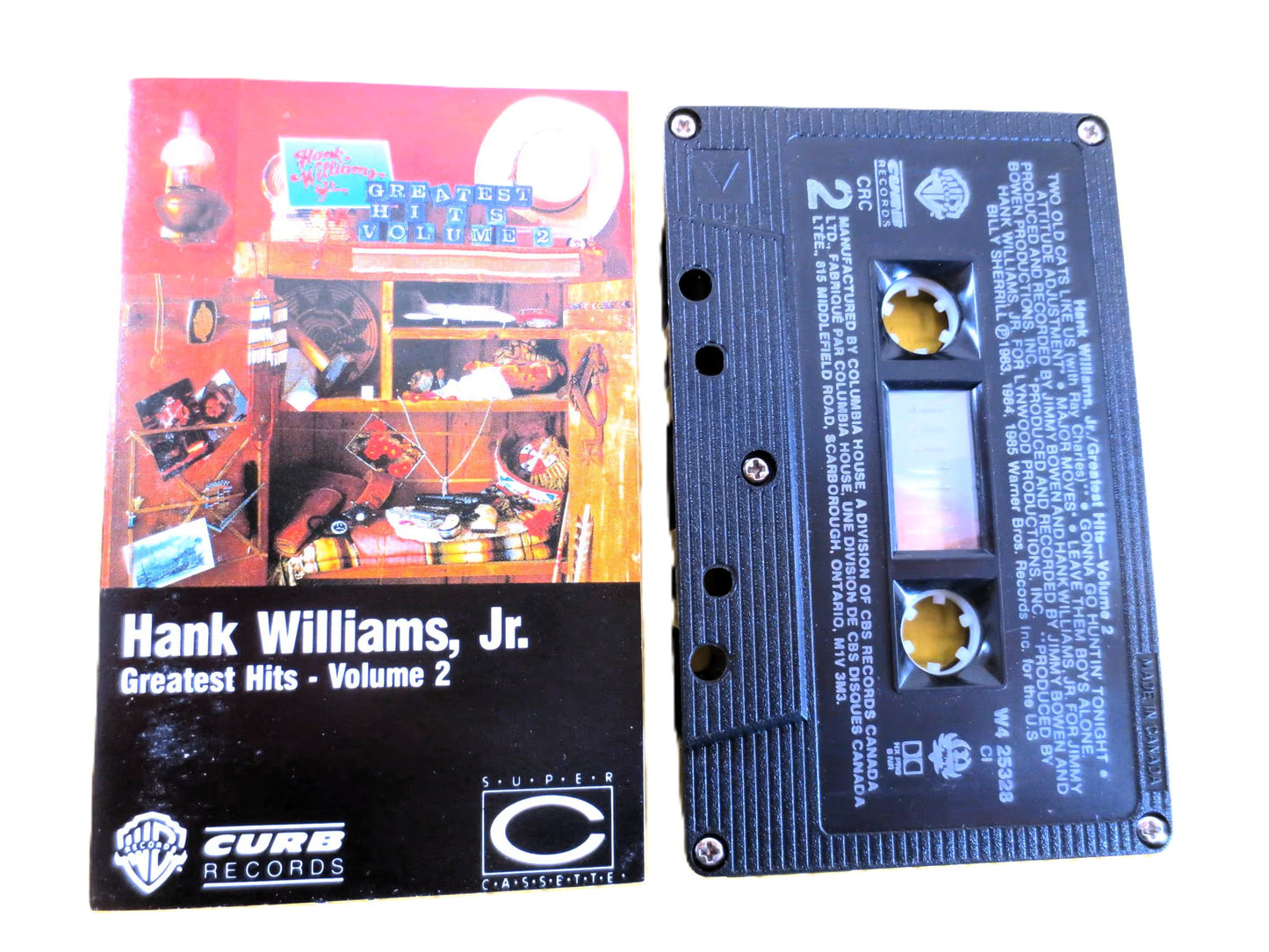 HANK WILLIAMS Jr, GREATEST Hits, Volume 2, Hank Williams Tape, Hank Williams Album, Tape Cassette, Country Cassette, Cassette