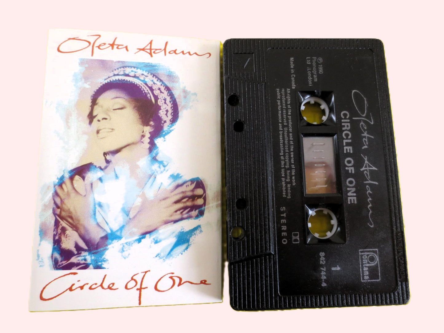 OLETA ADAMS, CIRCLE of One, Oleta Adams Tape, Oleta Adams Album, Oleta Adams Music, Tape Cassette, Jazz Tape, 1990 Cassette