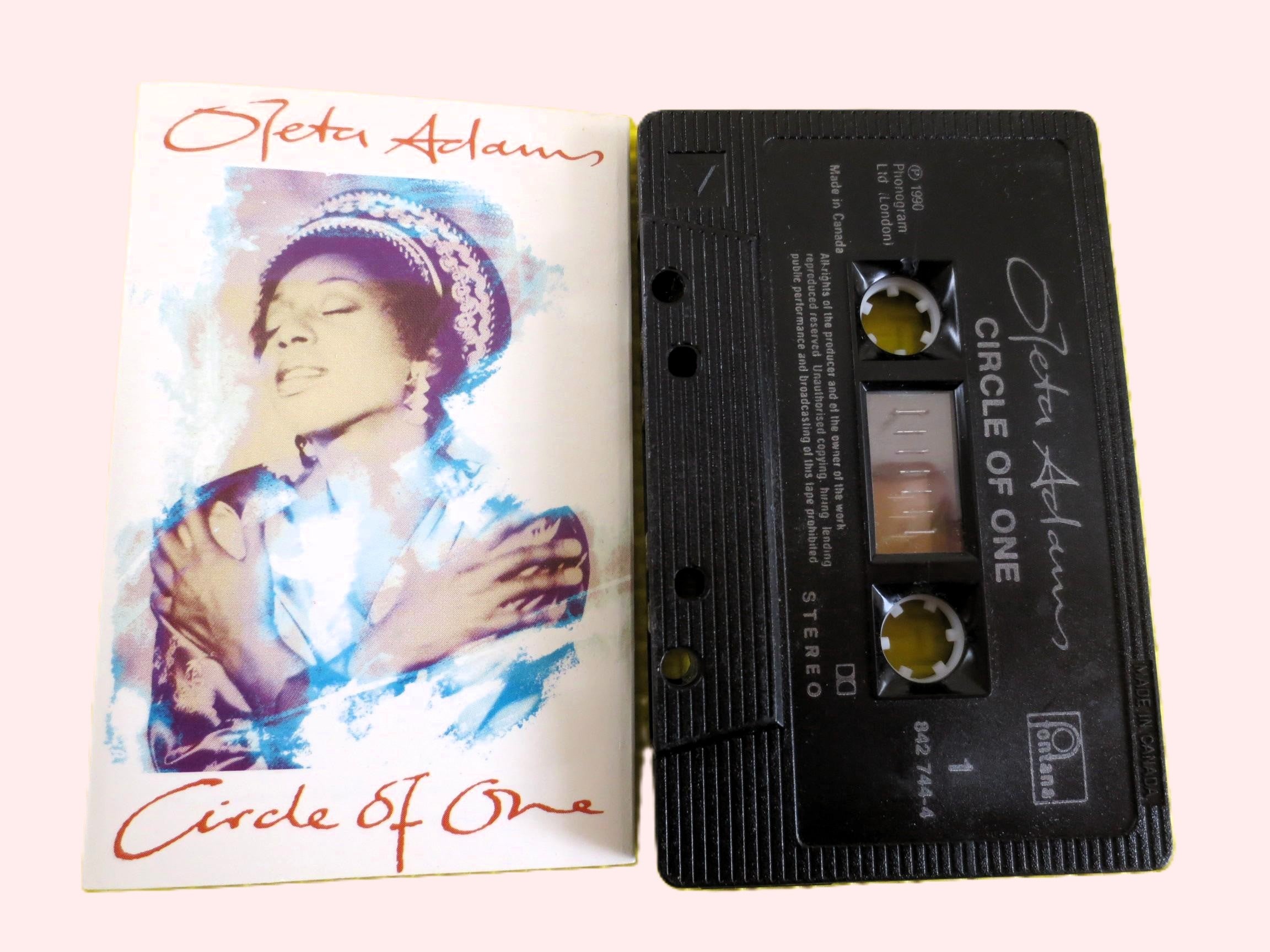 OLETA ADAMS, Circle of One, 1990 Cassette Tape, Vintage Cassette