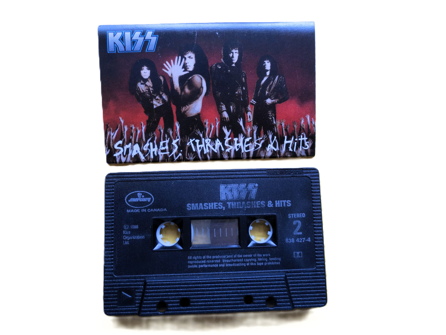 KISS, SMASHES, Thrashers and Hits, KISS Cassette, Kiss Tape, Kiss Album, 80s Rock Cassette, Rock Tape, Classic Rock Tape, 1988 Cassette