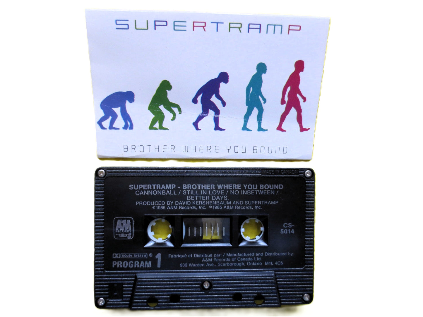 SUPERTRAMP, BROTHER Where You Bound, SUPERTRAMP Cassette, Supertramp Tape, Supertramp Album, Classic Rock Tape, Rock Tapes, 1973 Cassette