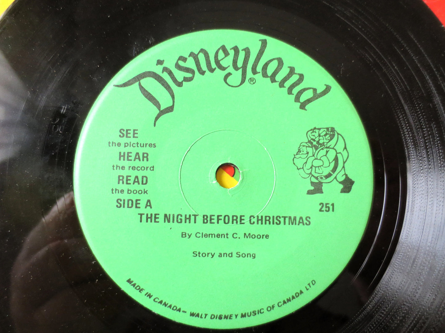 DISNEY Album, The Night Before Christmas, Disneyland Records, Disney Records, Childrens Record, Disney Lp, Lps, 1970 Record