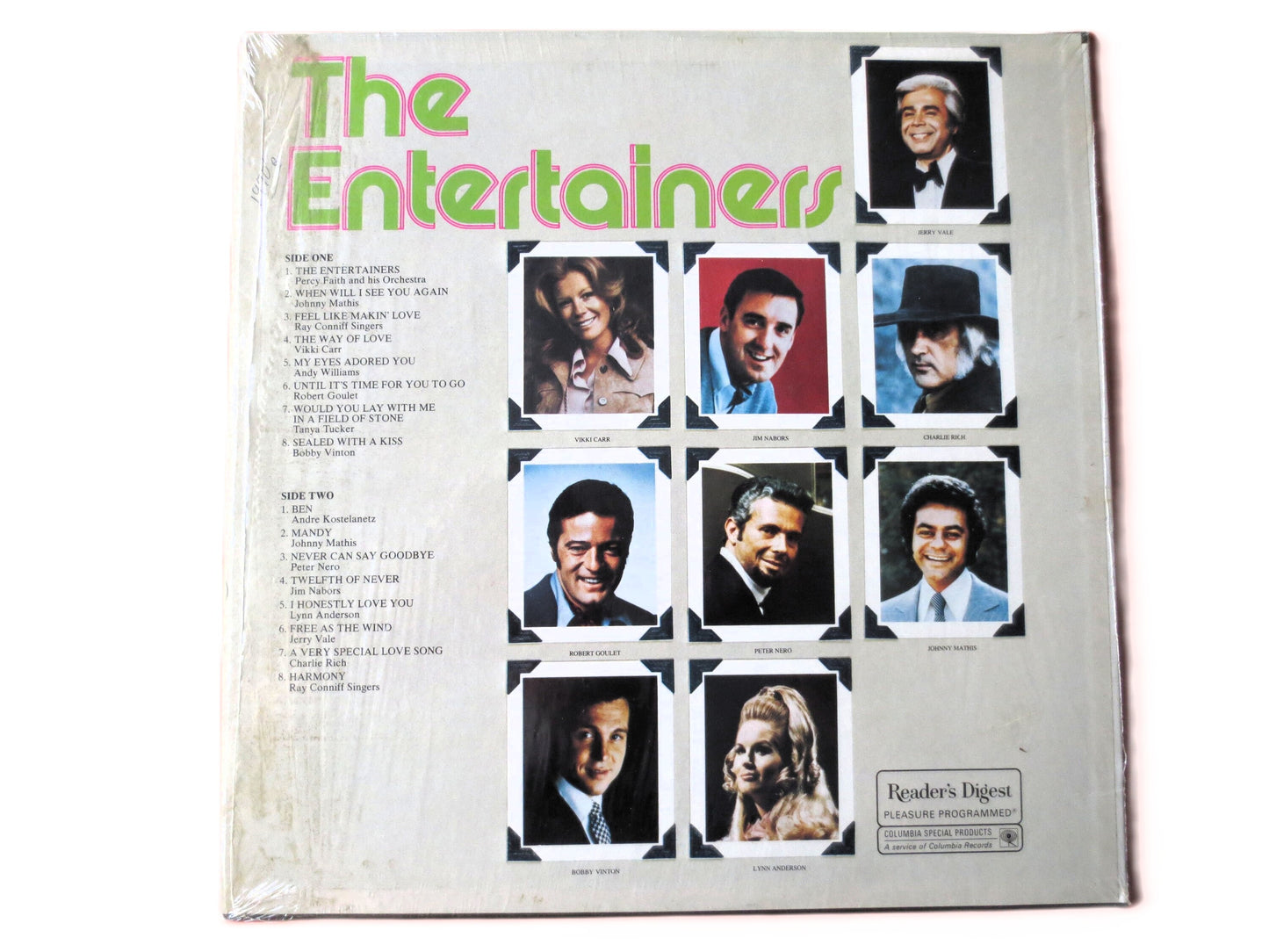 The ENTERTAINERS, READERS DIGEST Album, Jazz Records, Vicki Carr Records, Charlie Rich Records, Johnny Mathis Record, Vinyl