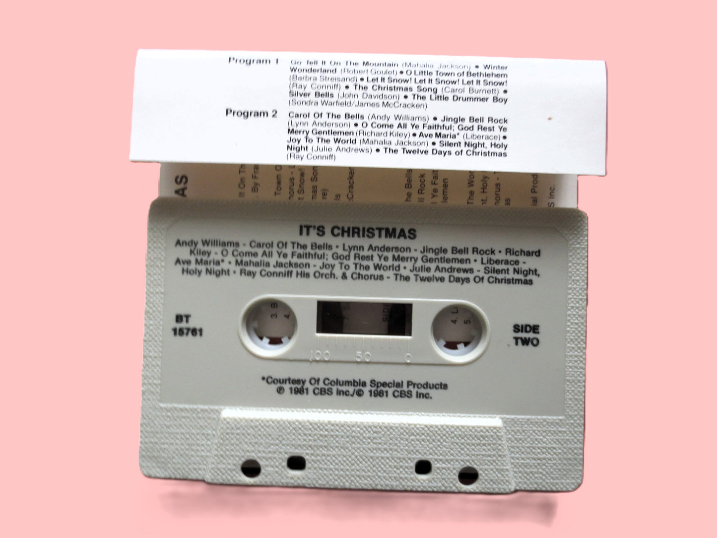 It's CHRISTMAS, JULIE Andrews, LIBERACE, 1981 Cassette Tape, Vintage Cassette